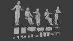 1/35 German PzKpfw IV Tank Crew (5 Fig) Resin Kit | Diorama Accessories
