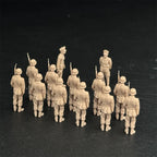 1/72 Scale WWII German Army Inspection / Formation Scene Resin Figure Set (13 Figures) - Military War Gaming