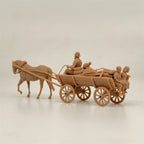 1/72 Scale WWI Civilian Horse-Drawn Carriage & Transport Resin Model Kit - Children, Cargo & Cat Detail