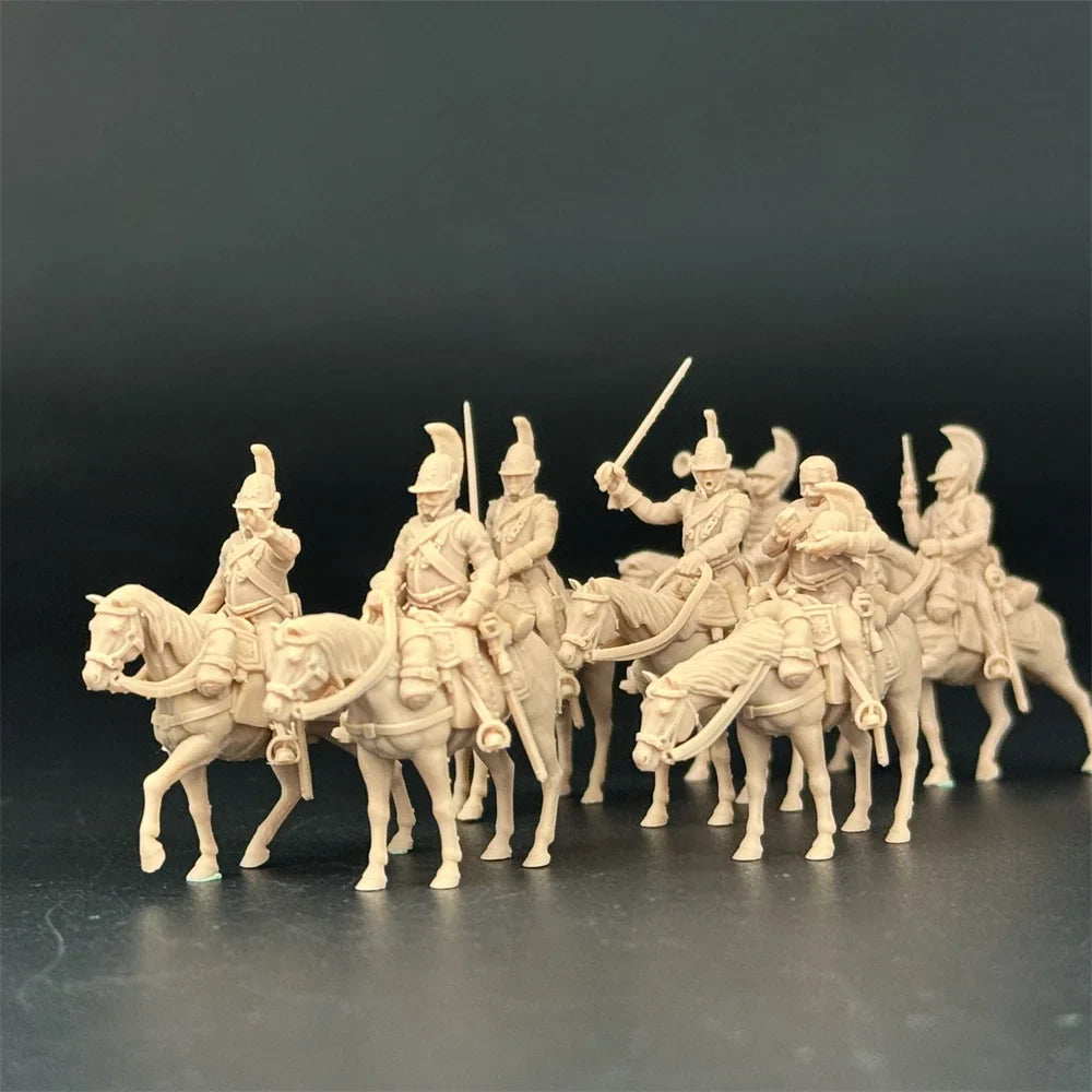 1/72 Scale Russian Imperial Cavalry / Cuirassier Resin Figure Set (7 Mounted Figures) - Napoleonic War Gaming