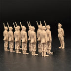 1/72 Scale WWII German Army Inspection / Formation Scene Resin Figure Set (13 Figures) - Military War Gaming