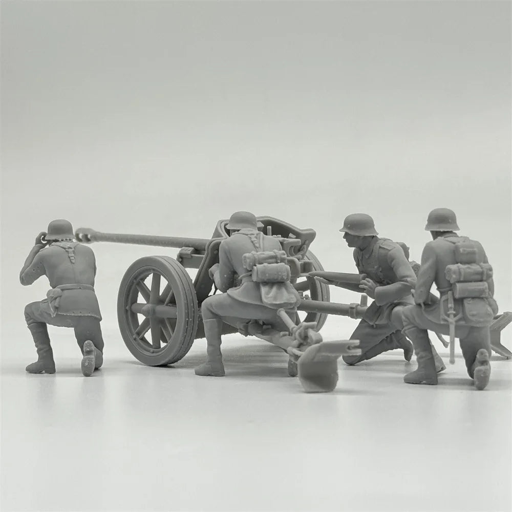 1/35 German PaK 38 Anti-Tank Gun w/ 4 Crew Resin Kit | WW2 Military