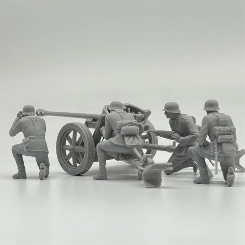1/35 German PaK 38 Anti-Tank Gun w/ 4 Crew Resin Kit | WW2 Military
