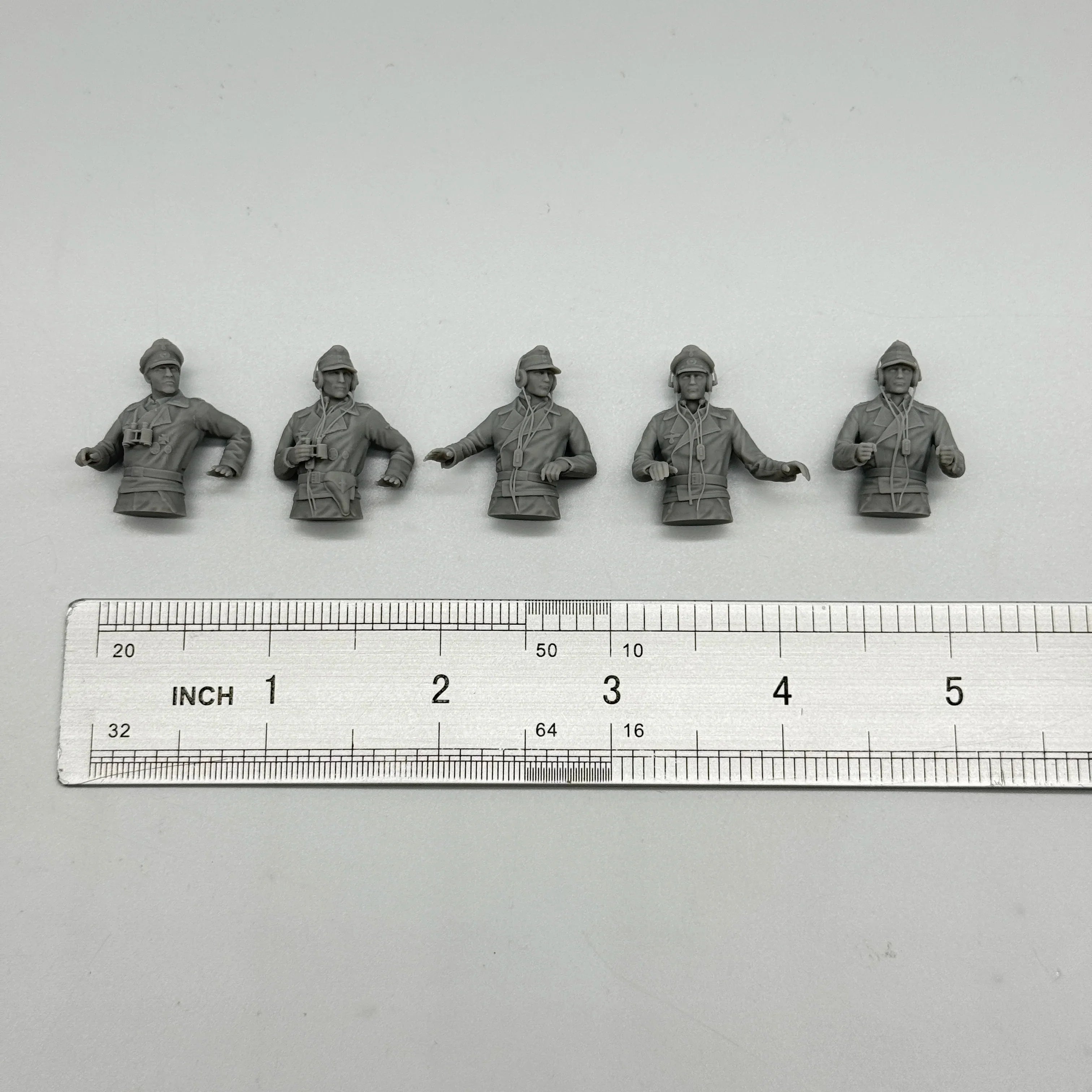 1/35 German Tank Commander Set (5 Fig) Resin Kit | Full/Half Body Vers.