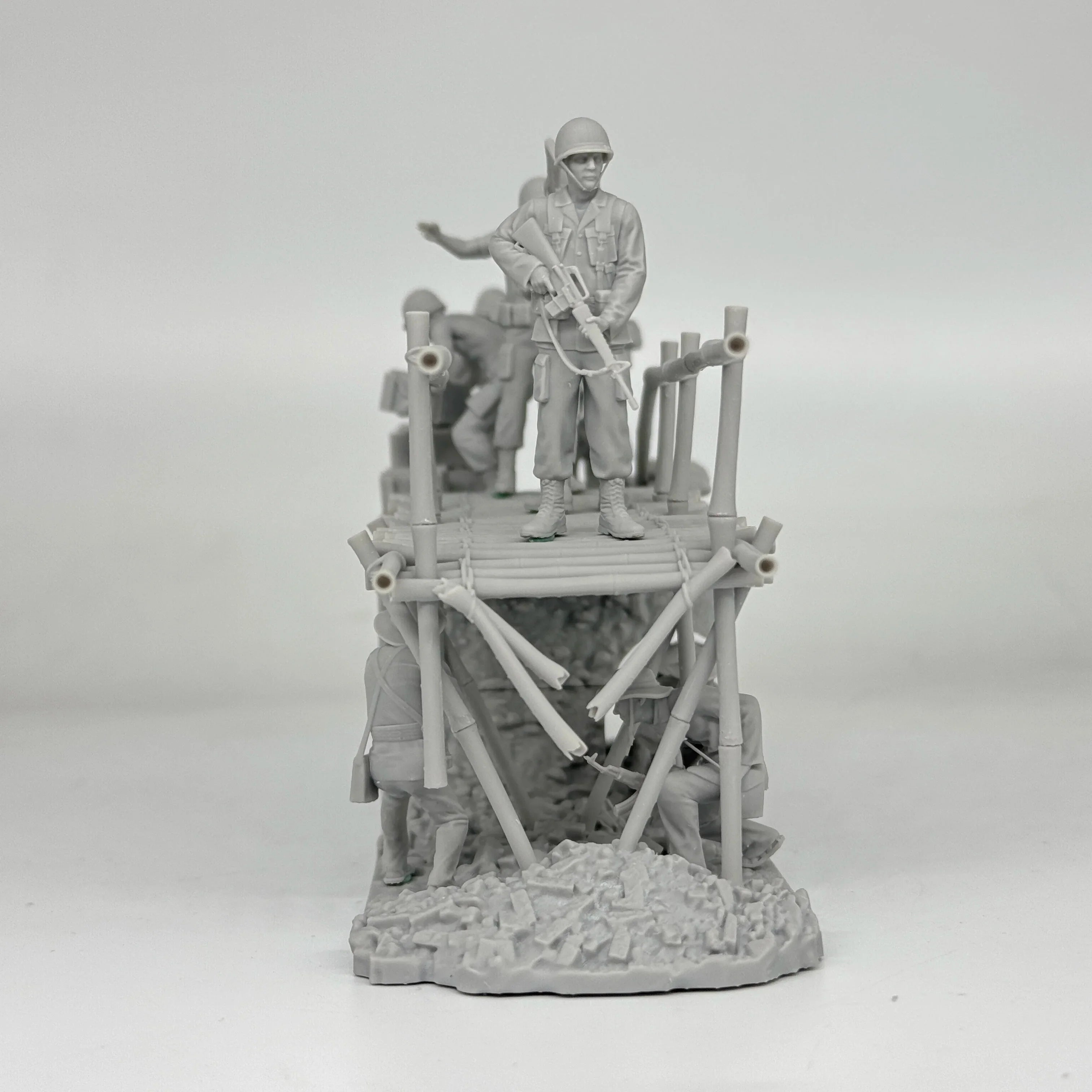 1/35 Vietnam Bridge Ambush Diorama Resin Kit | Viet Cong & US/ARVN Figs