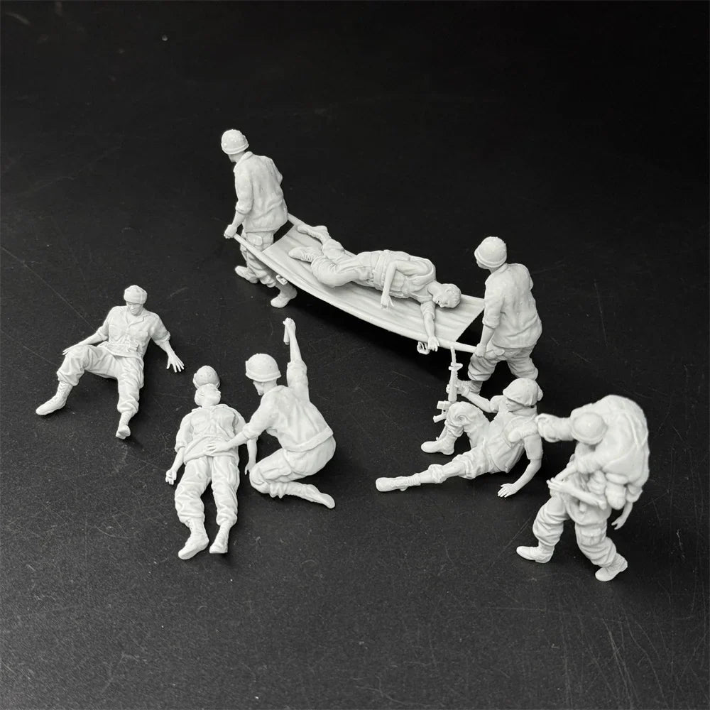 1/35 US Military Vietnam Rescue Figure Set | Stretcher & Medics Kit