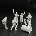 1/48 & 1/72 Scale WWII German Luftwaffe Pilots & Ground Crew Resin Figure Set (11 Figures) - Airfield Diorama