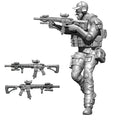 1/24 Scale US Navy SEAL Assaulter Resin Figure Kit - Bearded Operator Rifleman Miniature