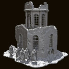 1/35 Scale WWII Winter Squad (x5) and Ruined European Church Diorama Set - Battle Scene Kit