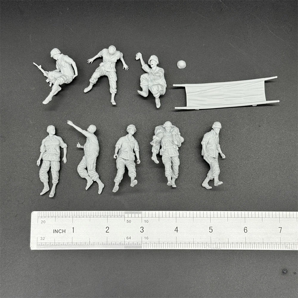 1/35 US Military Vietnam Rescue Figure Set | Stretcher & Medics Kit
