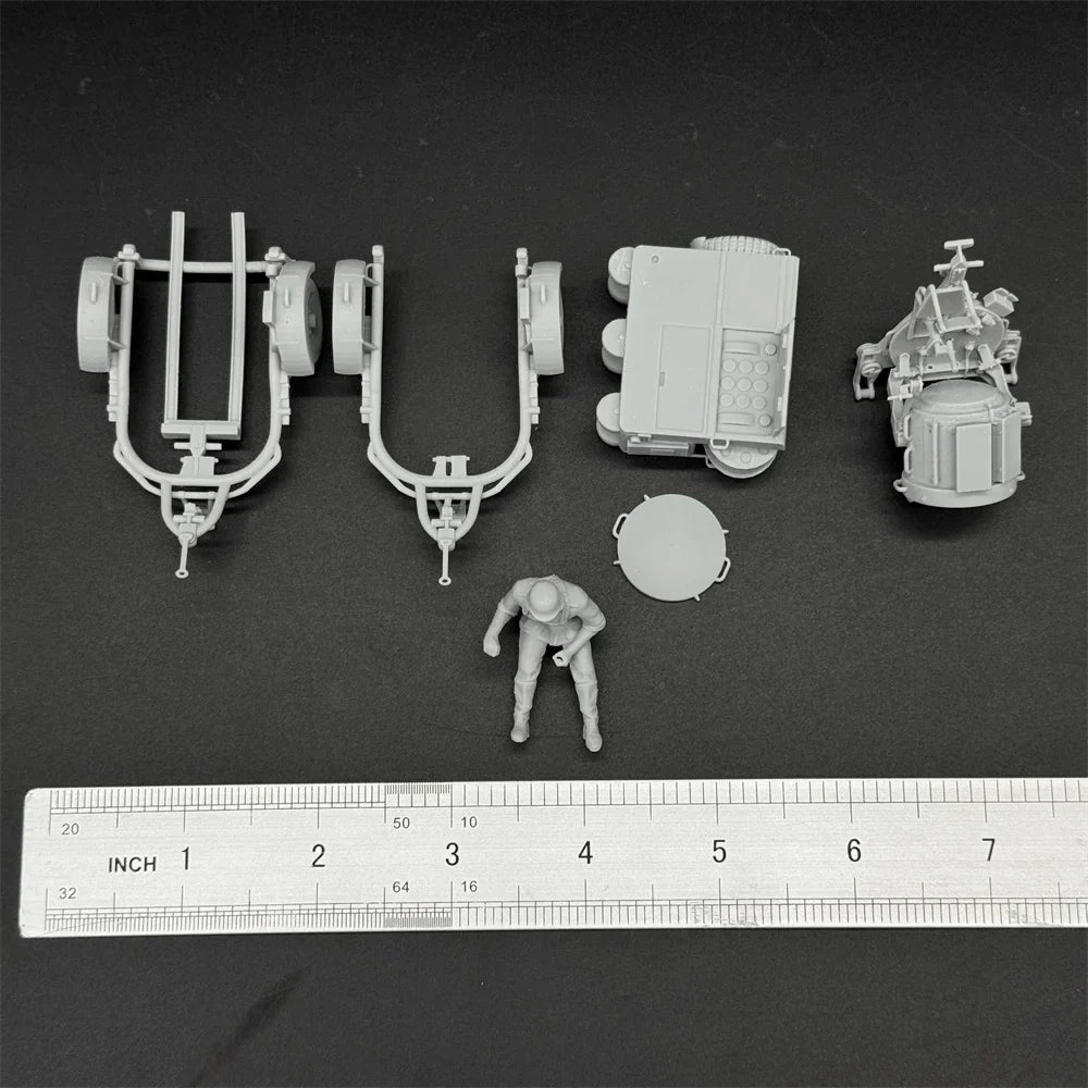 1/35 Scale WWII German Flak Searchlight & Equipment Trailer Set | High-Detail Resin Model Kit