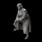 1/35 Scale WWII German Infantry Soldier Greatcoat Resin Figure Kit - Late War/Eastern Front Miniature