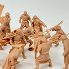 1/72 Scale Medieval Infantry Battle Scene Resin Figure Set (16+ Figures) - Aralcos / Tabletop Miniature