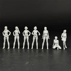 1/35 German Female Tank Crew (7 Fig) Resin Kit | Pin-Up Style Miniature