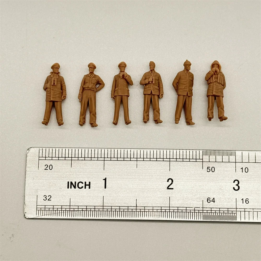 1/72 Scale WWII German U-boat Crew & Naval Officers Resin Figure Set (6 Figures) - Kriegsmarine Diorama