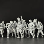 1/35 German Charging Soldiers & Officers (9 Fig) Resin Kit | Assault Scene