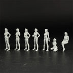 1/35 German Female Tank Crew (7 Fig) Resin Kit | Pin-Up Style Miniature