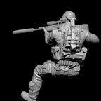 1/35 Scale US Modern Tactical Sniper Figure Kit - Long Range Marksman Miniature