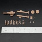 1/72 Scale US M114 Howitzer Artillery Piece & Crew Resin Model Kit (6 Figures) - Vietnam War Diorama