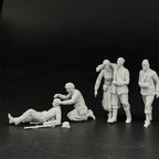 1/35 Scale WWII German Army Nurses and Wounded | 5-Figure Resin Model Kit