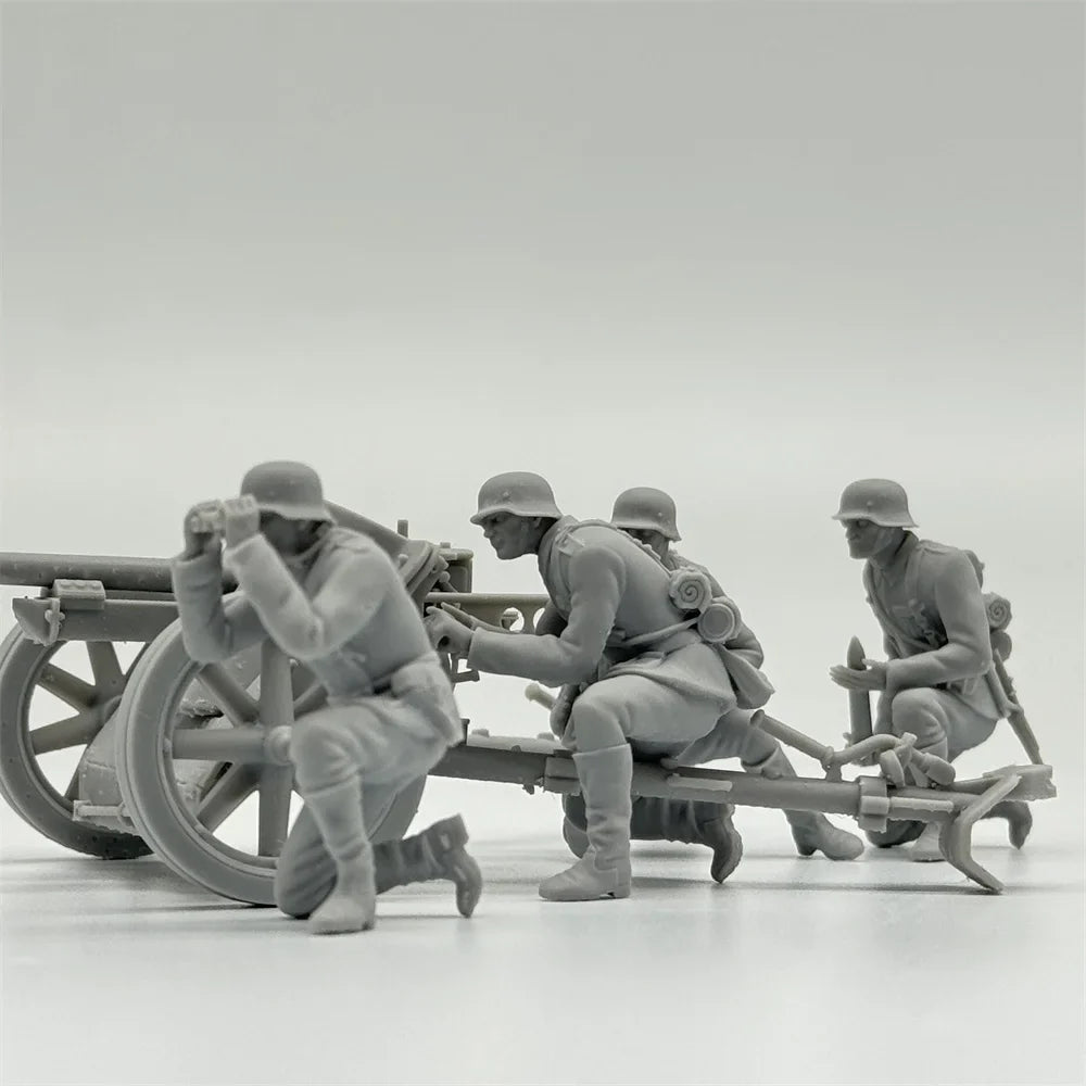 1/35 German PaK 38 Anti-Tank Gun w/ 4 Crew Resin Kit | WW2 Military
