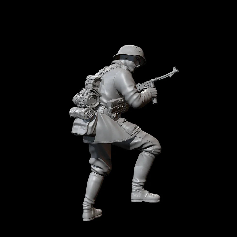 1/35 Scale WWII German Infantry SMG Gunner Resin Figure Kit - Urban Combat Miniature