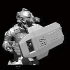 1/24 Scale (75mm) CQB Shield Breacher Resin Figure Kit - Tactical Entry Specialist Miniature