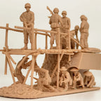 1/72 Scale Vietnam War Bridge / Bunker Ambush Scene Resin Diorama Kit (10+ Figures) - US & VC Combat Miniature