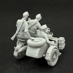 1/35 Scale WWII German Army Motorcycle Sidecar Crew