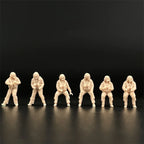 1/72 Scale US Black Hawk Helicopter Pilot & Door Gunner Resin Figure Set (6 Figures) - Modern Military Diorama