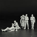 1/35 Scale WWII German Army Nurses and Wounded | 5-Figure Resin Model Kit