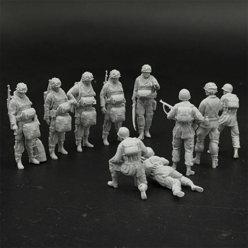 1/35 US Paratroopers Action Pack (10 Fig) Resin Kit | WWII Airborne