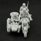 1/35 German Motorcycle w/ MG34 Crew (3 Fig) Resin Kit | WWII Recon