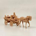 1/72 Scale WWI Civilian Horse-Drawn Carriage & Transport Resin Model Kit - Children, Cargo & Cat Detail
