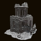 1/35 Scale WWII Winter Squad (x5) and Ruined European Church Diorama Set - Battle Scene Kit