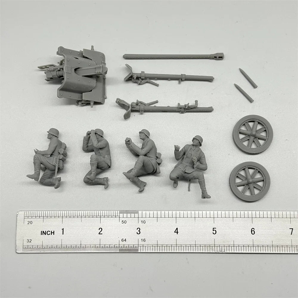 1/35 German PaK 38 Anti-Tank Gun w/ 4 Crew Resin Kit | WW2 Military