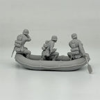 1/35 German Assault Boat Squad (3 Fig) Resin Kit | River Crossing Scene