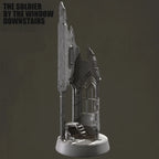 1/35 Scale Ruined Gothic Building Corner Diorama Base - Urban Warfare Terrain Model