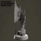 1/35 Scale Ruined Gothic Building Corner Diorama Base - Urban Warfare Terrain Model