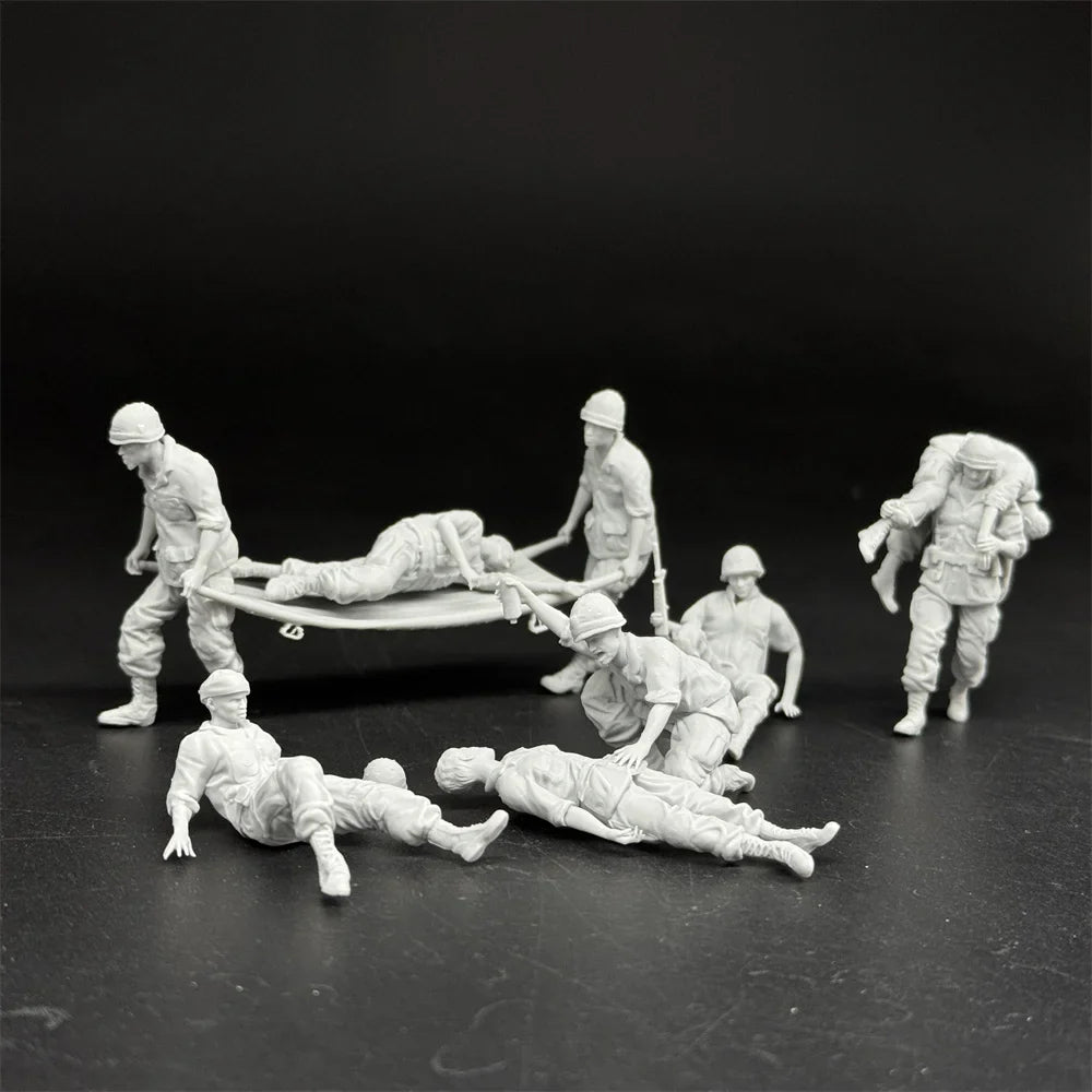 1/35 US Military Vietnam Rescue Figure Set | Stretcher & Medics Kit