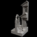 1/35 Scale Ruined European Gothic Building Diorama Base Kit - Urban Combat Scenery