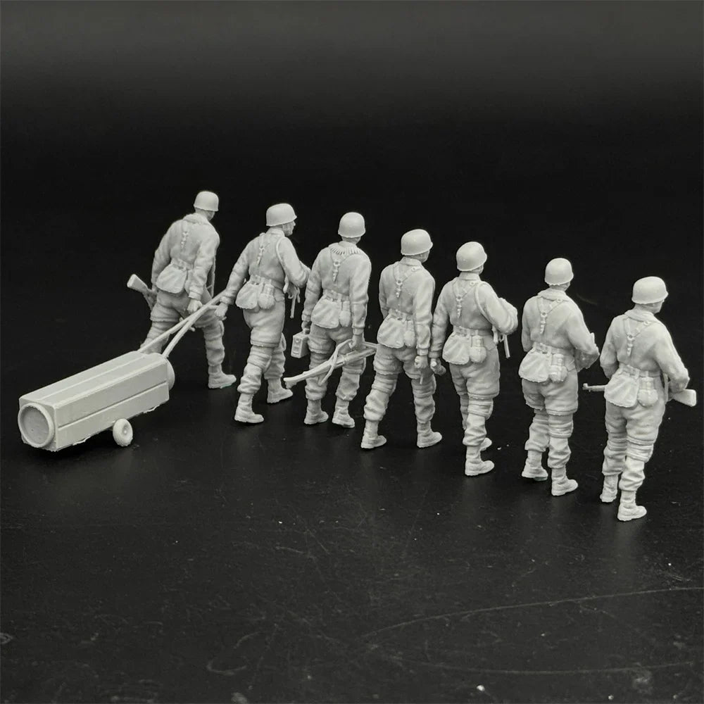 1/35 German Paratrooper Set (7 Fig) Resin Kit | Fallschirmjäger Miniature