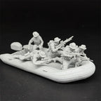 1/35 US Navy Seals (5 Fig) in ZODIAC Boat Resin Kit | Military Diorama