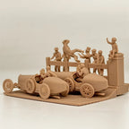 1/72 Scale Legendary 1900s Grand Prix Racing Incident Diorama Kit (Car & Spectators) - Early Auto History Miniature