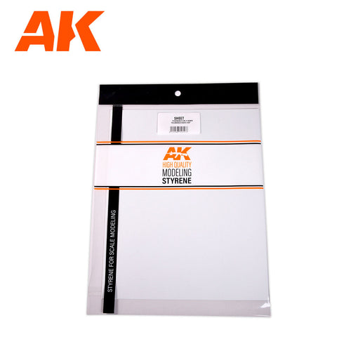 AK Interactive - 0.5mm thickness x 245 x 195mm - Styrene Sheet