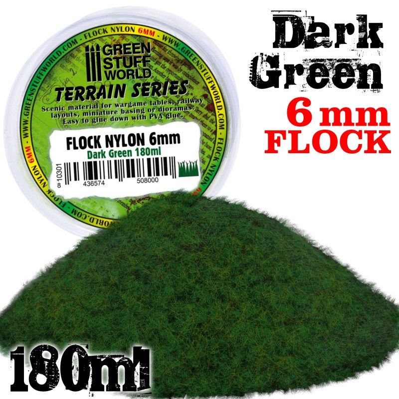 Flock Nylon 6mm - Dark Green (180ml)