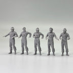 1/35 German Tank Commander Set (5 Fig) Resin Kit | Full/Half Body Vers.