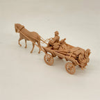 1/72 Scale WWI Civilian Horse-Drawn Carriage & Transport Resin Model Kit - Children, Cargo & Cat Detail