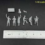 1/48 & 1/72 Scale WWII German Luftwaffe Pilots & Ground Crew Resin Figure Set (11 Figures) - Airfield Diorama