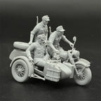 1/35 Scale WWII German Army Motorcycle Sidecar Crew